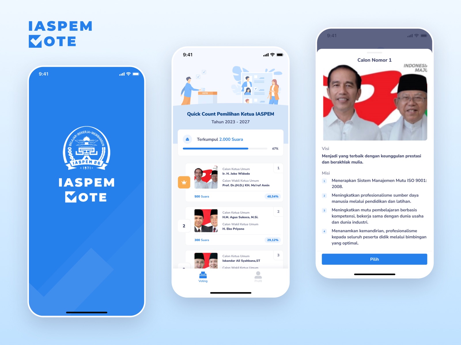 IASPEM Vote interface